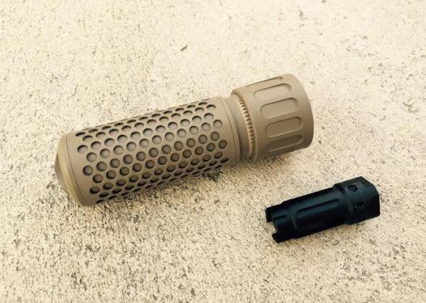 T AABB 556 QDC CQB Airsoft Suppressor QD Function ( DE/Short )